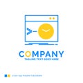 Admin, command, root, software, terminal Blue Yellow Business Lo Royalty Free Stock Photo