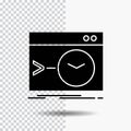 Admin, command, root, software, terminal Glyph Icon on Transparent Background. Black Icon Royalty Free Stock Photo