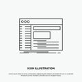 Admin, console, panel, root, software Icon. Line vector gray symbol for UI and UX, website or mobile application Royalty Free Stock Photo