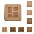 Admin dashboard panels wooden buttons