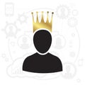 Admin with Gold Crown Icon