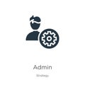 Admin icon vector. Trendy flat admin icon from strategy collection isolated on white background. Vector illustration can be used