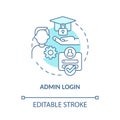 Admin login blue concept icon
