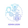 Admin login blue gradient concept icon