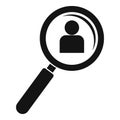 Admin magnify glass icon, simple style