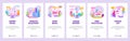 Admin panel, error report, web functions, send email. Mobile app screens, vector website banner template. Royalty Free Stock Photo