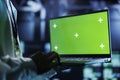 Admin runs code on chrome key laptop