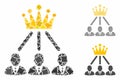 Administration crown Composition Icon of Joggly Items Royalty Free Stock Photo