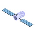 Administration space satellite icon, isometric style