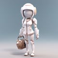 Innovative 3d Female Space Costume With Nanopunk Helmet