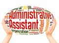 Administrative Assistant word cloud hand sphere concept