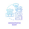 Administrative bloat blue gradient concept icon Royalty Free Stock Photo