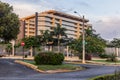 Administrative building of the Universidad Autonoma Santo Domingo university in Santo Domingo, capital of Dominican Royalty Free Stock Photo