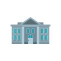 Administrative courthouse icon, flat style Royalty Free Stock Photo