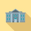 Administrative courthouse icon, flat style Royalty Free Stock Photo