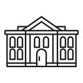 Administrative courthouse icon, outline style