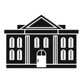 Administrative courthouse icon, simple style