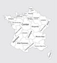 Administrative divisions of France, separated provinces.