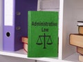 Administrative Law is shown using the text on the book Royalty Free Stock Photo