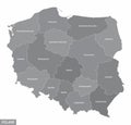 Poland administrative map