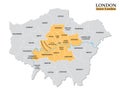 Administrative and political map of inner London, Statistical definition