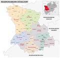 Administrative vector map of the Dusseldorf region in German language, North Rhine-Westphalia, Germany.jpg