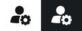 Administrator icon linear graphics set vector in black Royalty Free Stock Photo