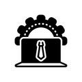 Black solid icon for Administrator, organizer and user Royalty Free Stock Photo