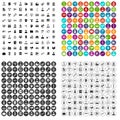 100 administrator icons set vector variant