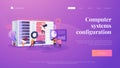 System administration landing page concept