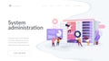 System administration landing page concept