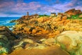 Admirable Atlantic ocean coast in Brittany region, Ploumanach, France, Europe