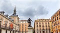 Admiral Bazan Statue Plaza de la Villa Madrid Spain Royalty Free Stock Photo