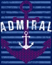 Admiral text on anchor graphic