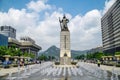 Admiral Yi Sun-sin Monument at Gwanghwamun Square in Seoul, South Korea