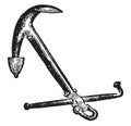 Admiralty Anchor, vintage illustration