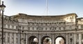 Admiralty arch gateway in london and road