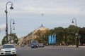 Admiralty building and Horseman Peter 1 Royalty Free Stock Photo