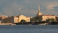 Admiralty and The Palace Bridge on the Neva river in the summer - St. Petersburg, Russia