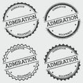 ADMIRATION insignia stamp isolated on white.