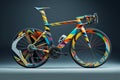 Generative AI colorful bike