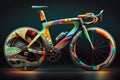 Generative AI colorful bike