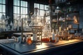 Admire the orderliness of a laboratory bench