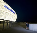 Admiring Allianz Arena at night