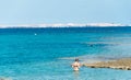 Admiring the beautiful coral reefs right on the shore, Snorkeling in the Red Sea