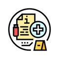 admissible evidence crime color icon vector illustration