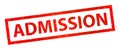 Admission grunge stamp seal Royalty Free Stock Photo