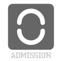 Admission conceptual graphic icon