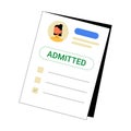 Admission Document With Approved Status In Flat Vector Illustration Symbolizing University Acceptance, Application Royalty Free Stock Photo