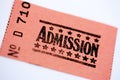 Admission ticket Royalty Free Stock Photo